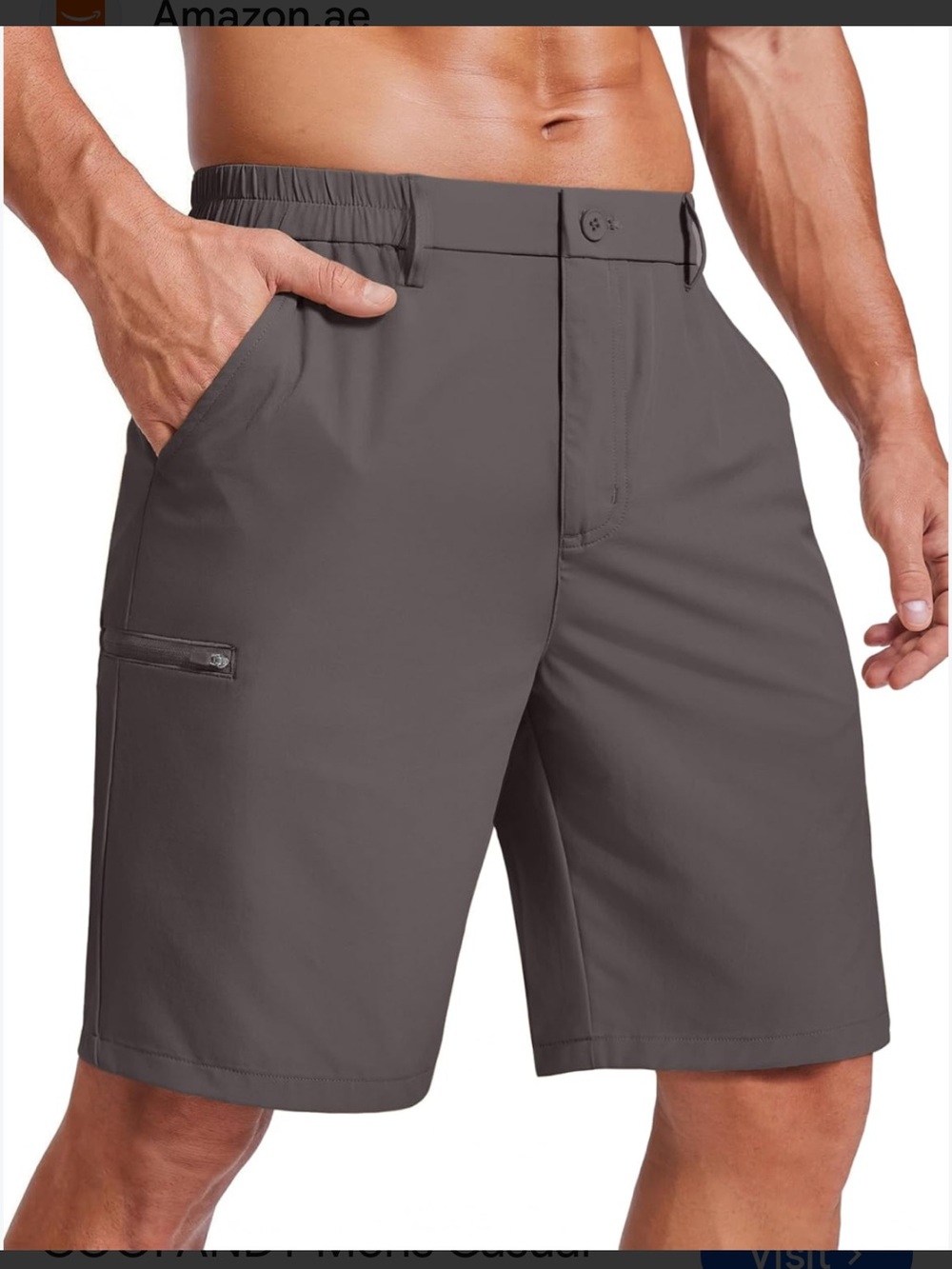 Men's Black Casual Utility Shorts